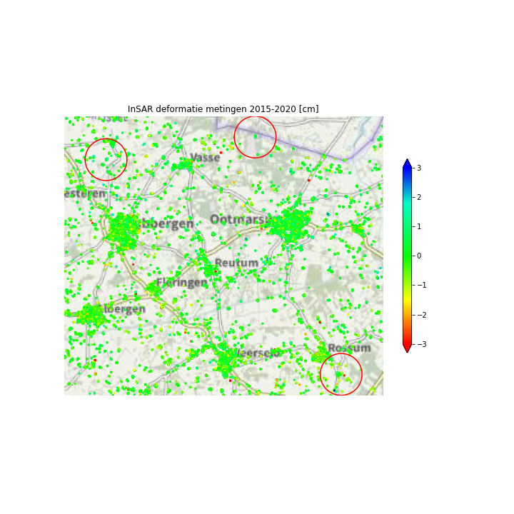 Satellietmetingen bodemdaling Twente (2015-2020)